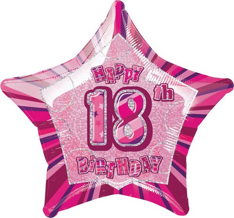 20in 18th Birthday Glitz Pink Foil