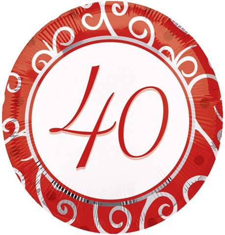 18in 40th Anniversary Foil
