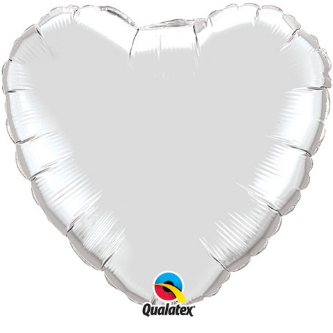 18in Silver Heart Foil