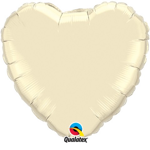 18in Pearl Ivory Heart Foil