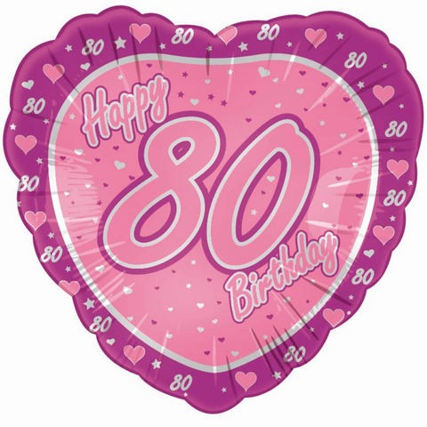 18in 80th Pink & Lilac Foil