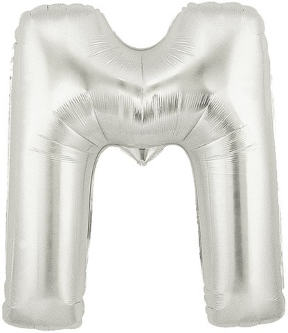 40in  Silver Letter 'M'  Foil