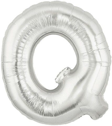 40in  Silver Letter 'Q'  Foil