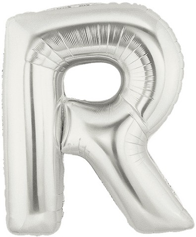 40in  Silver Letter 'R'  Foil