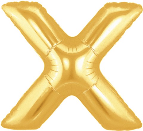 40in Gold Letter 'X' Foil