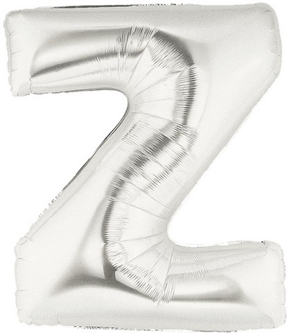 40in  Silver Letter 'Z'  Foil