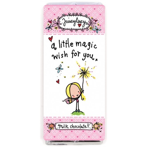 "A little magic wish for you" Juicy Lucy Chocolate Bar