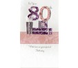 80th Birthday Card - 'With Gifts’ - SORRY OUT OF STOCK