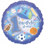 18in 1st Birthday All Star Foil