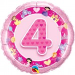 18in Age 4 Pink Princess Foil