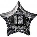 20in 18th Birthday Glitz Black Foil