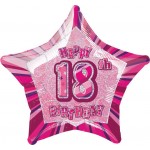20in 18th Birthday Glitz Pink Foil