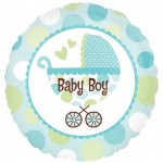 18in Baby Boy Buggy Foil