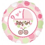 18in Baby Girl Buggy Foil