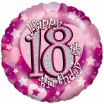 18in Shimmer Pink Happy 18th Foil