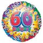 18in 60th Birthday Explosion Foil