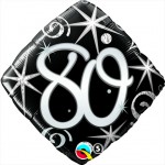18in 80th Elegant Sparkles & Swirls Foil
