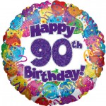 18in 90th Balloons & Streamers Foil