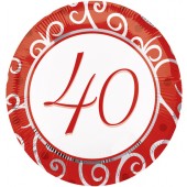 18in 40th Anniversary Foil