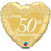 18in Happy 50th Anniversary Heart Foil